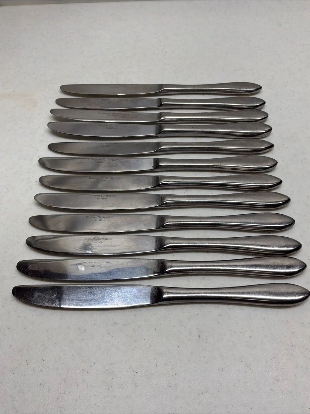 Hampton Silversmiths Stainless Steel Butter Knives Set of 12